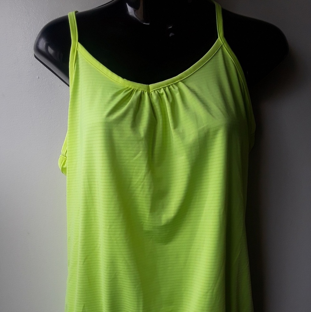2 Gap Fit Neon Racer Back Tanks